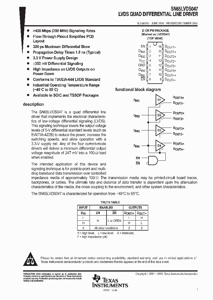 SN65LVDS047_493700.PDF Datasheet