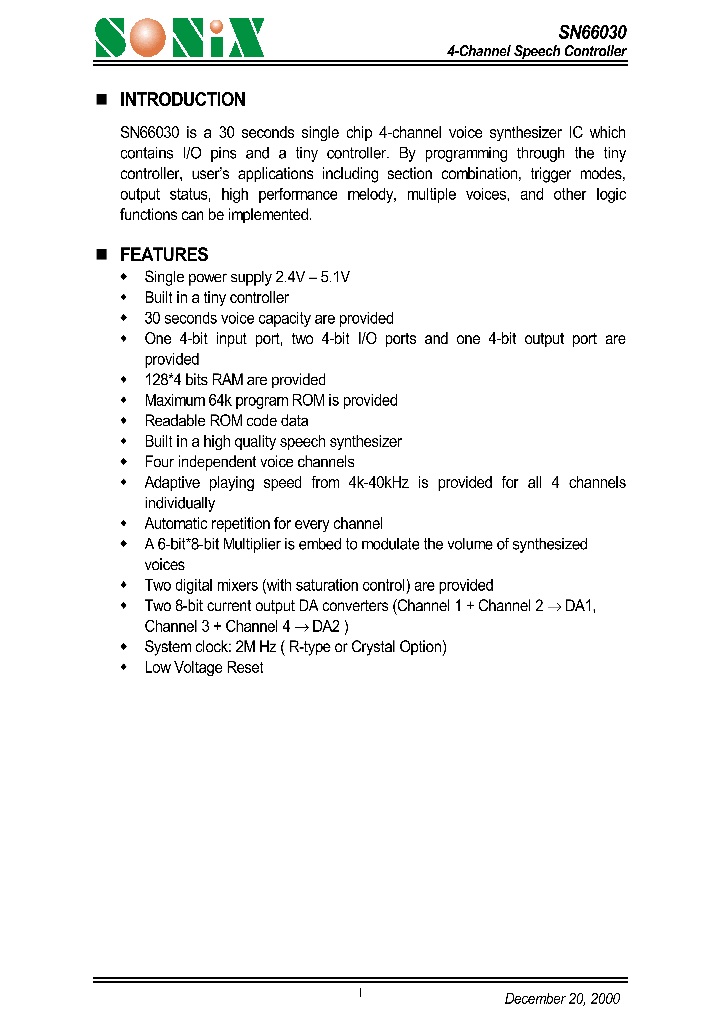 SN66030_529906.PDF Datasheet
