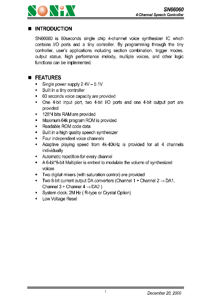 SN66060_529908.PDF Datasheet