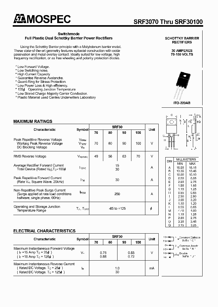 SRF30100_500893.PDF Datasheet