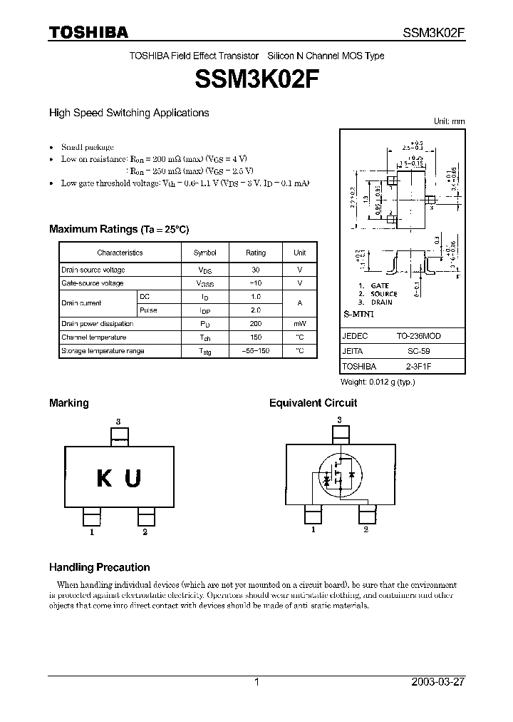 SSM3K02F_553152.PDF Datasheet
