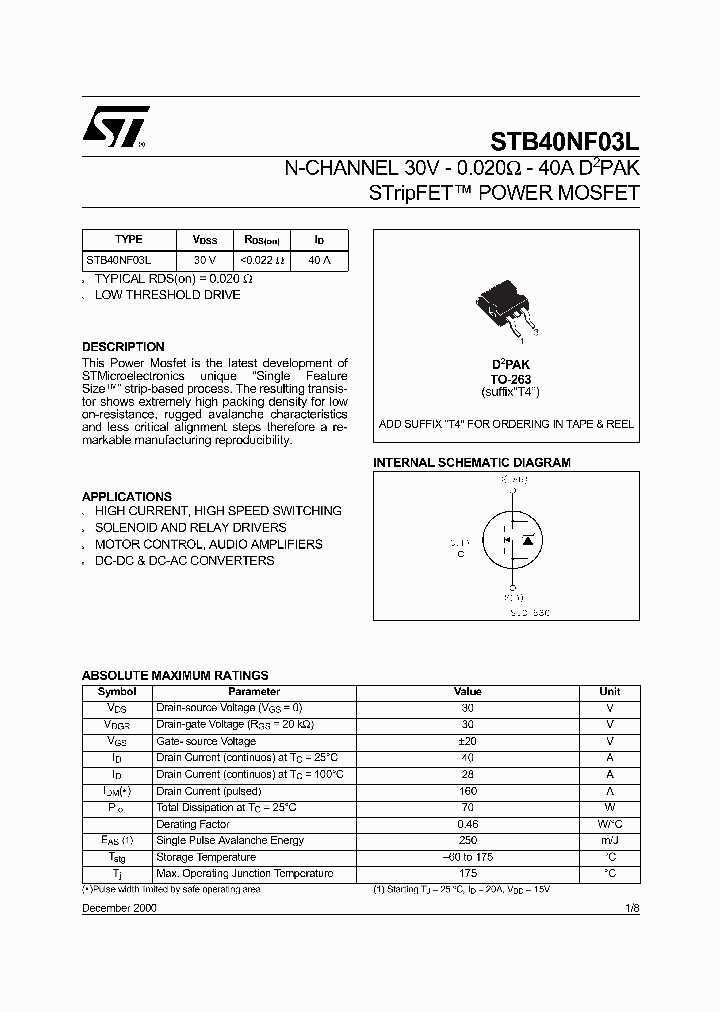 STB40NF03L_510807.PDF Datasheet