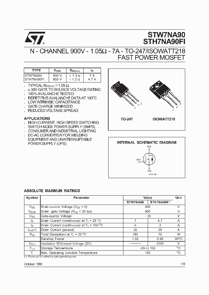 STH7NA90FI_542314.PDF Datasheet