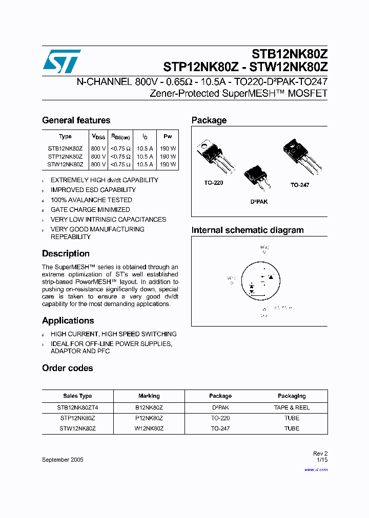STP12NK80Z_529592.PDF Datasheet