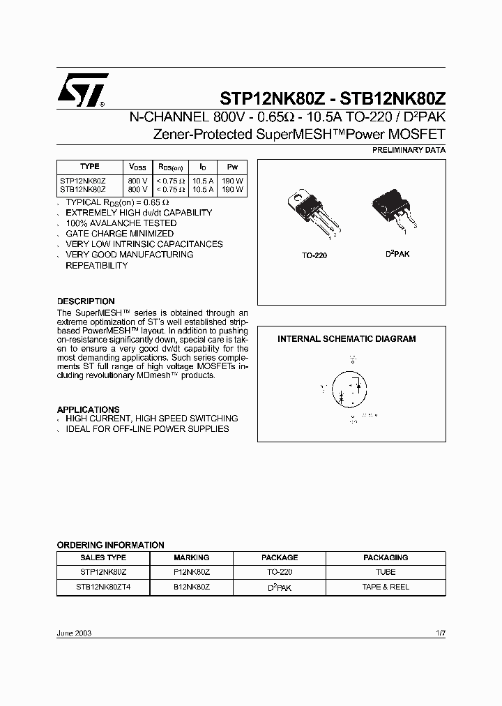 STP12NK80Z_529593.PDF Datasheet
