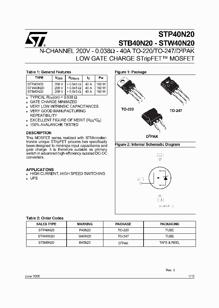 STP40N20_524793.PDF Datasheet