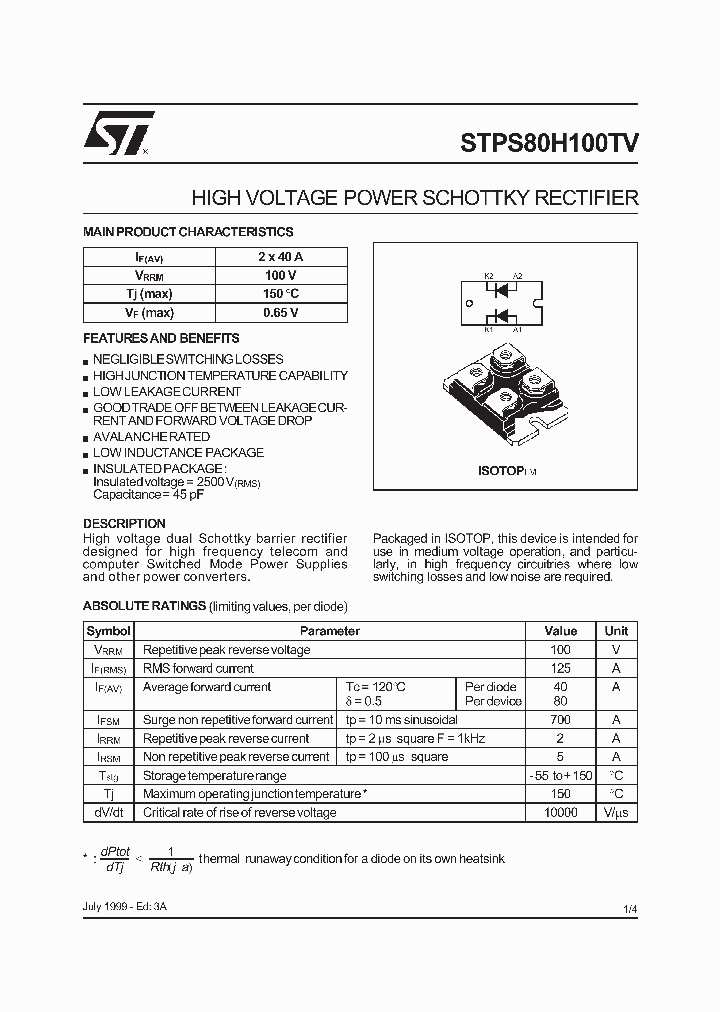 STPS80H100TV_512069.PDF Datasheet