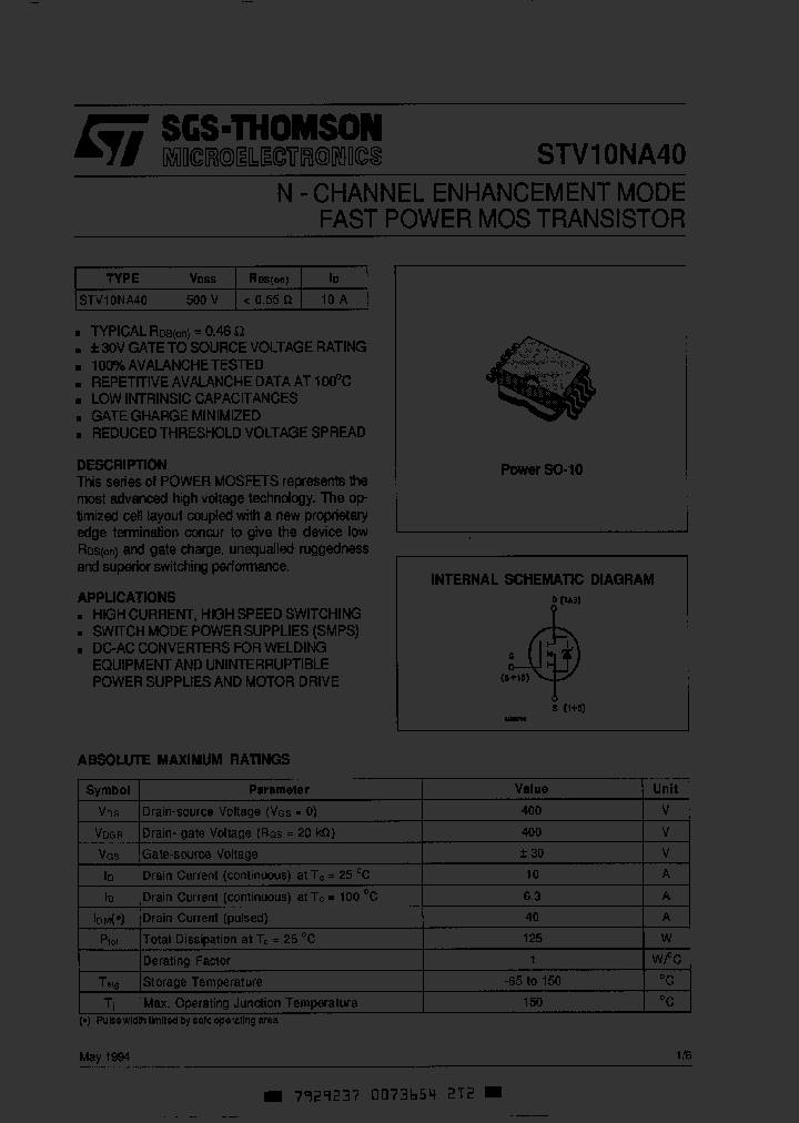 STV10NA40_525731.PDF Datasheet