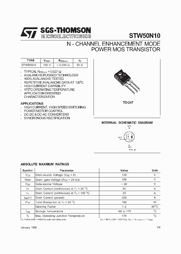 STW50N10_540301.PDF Datasheet