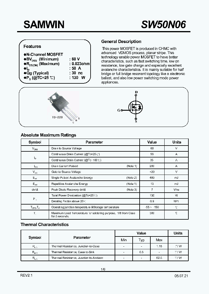 SW50N06_548925.PDF Datasheet