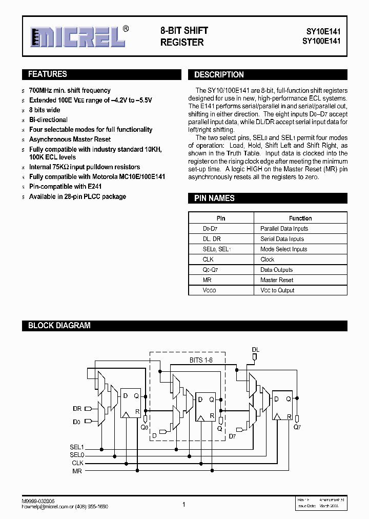 SY10E141_523594.PDF Datasheet