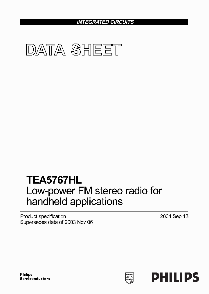TEA5767HL_505410.PDF Datasheet