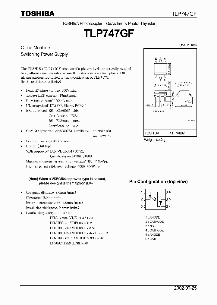 TLP747GF_532691.PDF Datasheet