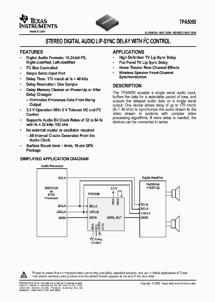 TPA5050_521124.PDF Datasheet