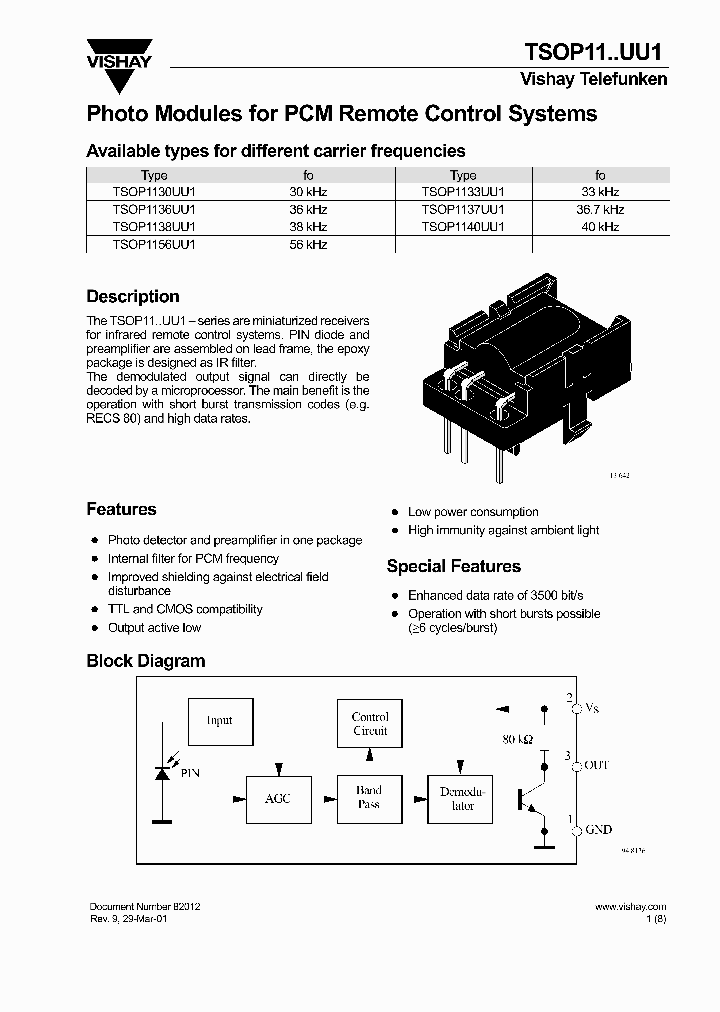 TSOP1138UU1_526433.PDF Datasheet