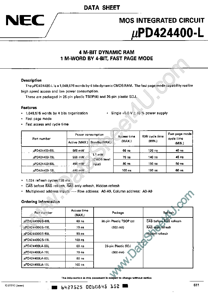 UPD424400-L_510018.PDF Datasheet