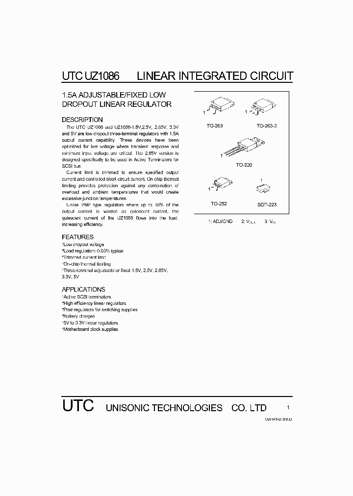 UTCUZ1086_534539.PDF Datasheet