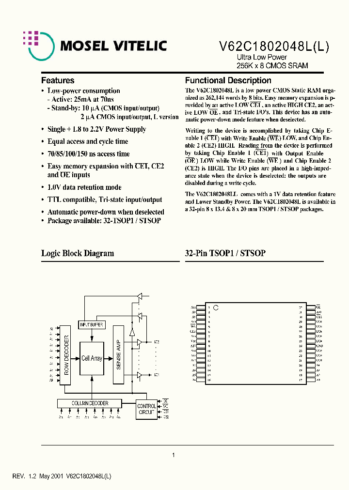 V62C1802048LL-70T_535488.PDF Datasheet