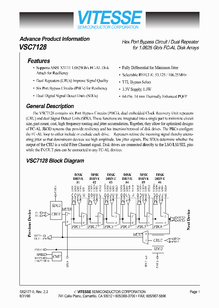 VSC7128_540891.PDF Datasheet