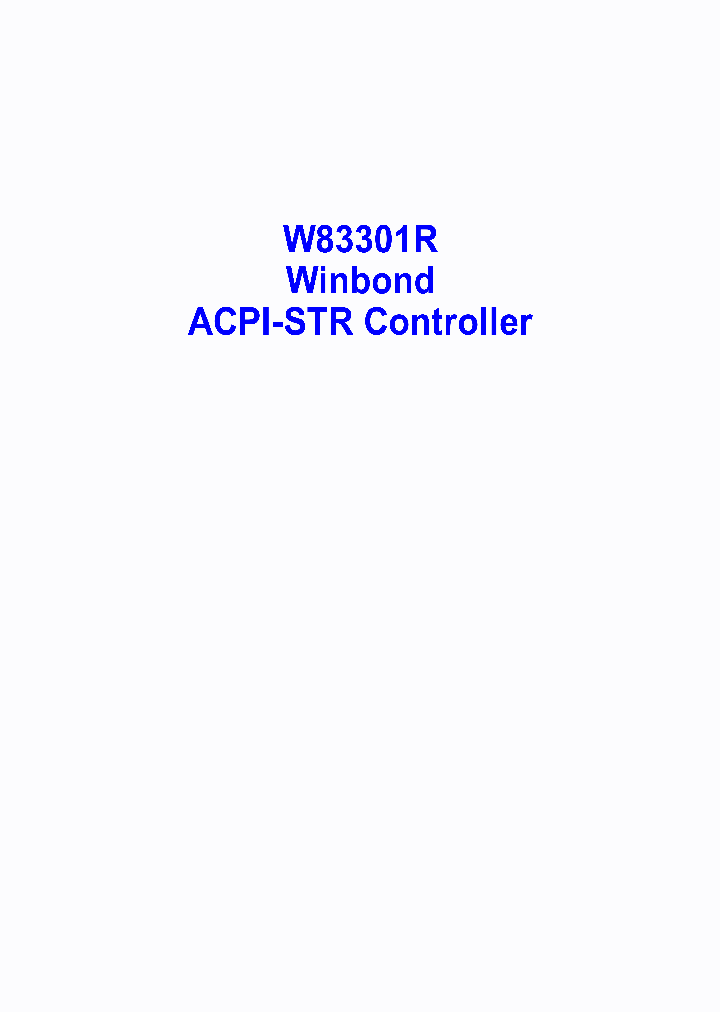 W83301_487576.PDF Datasheet