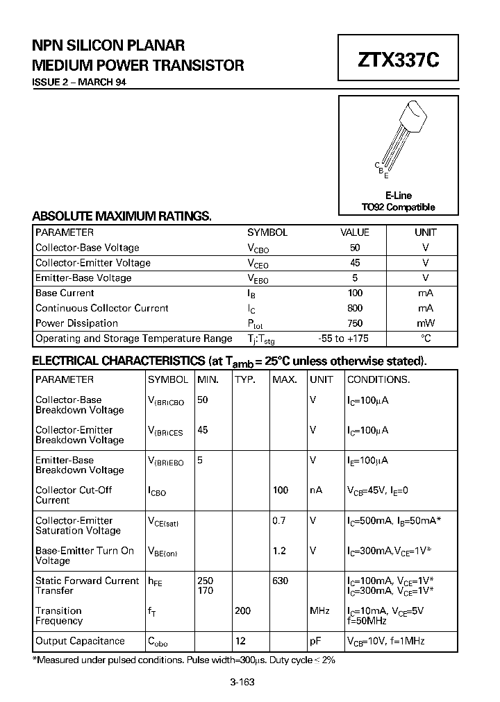 ZTX337C_521454.PDF Datasheet