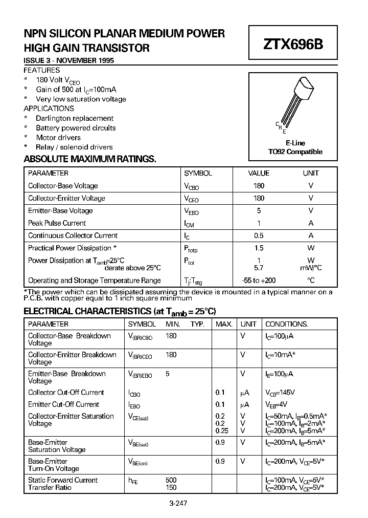 ZTX696B_520782.PDF Datasheet