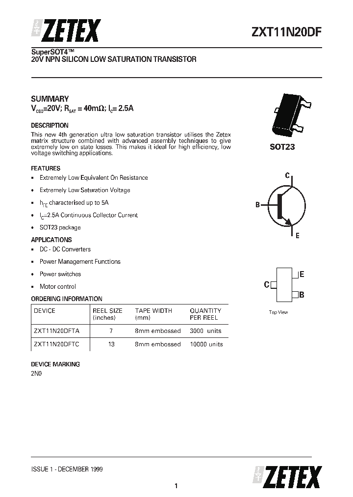 ZXT11N20DFTA_517641.PDF Datasheet