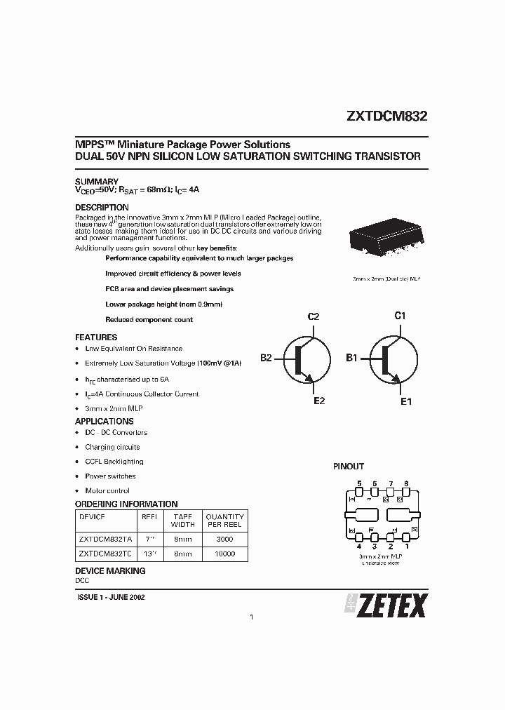 ZXTDCM832_496151.PDF Datasheet