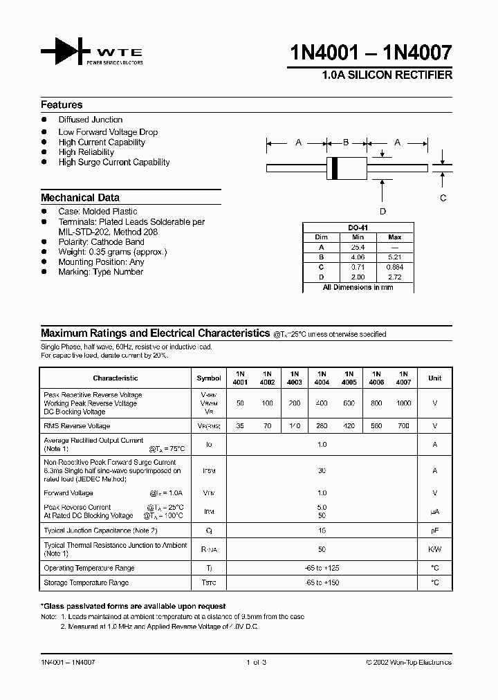 1N4007-T3_154761.PDF Datasheet
