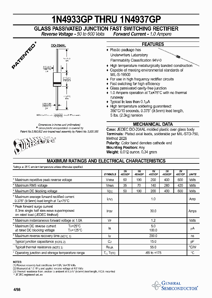 1N4934GP_743611.PDF Datasheet
