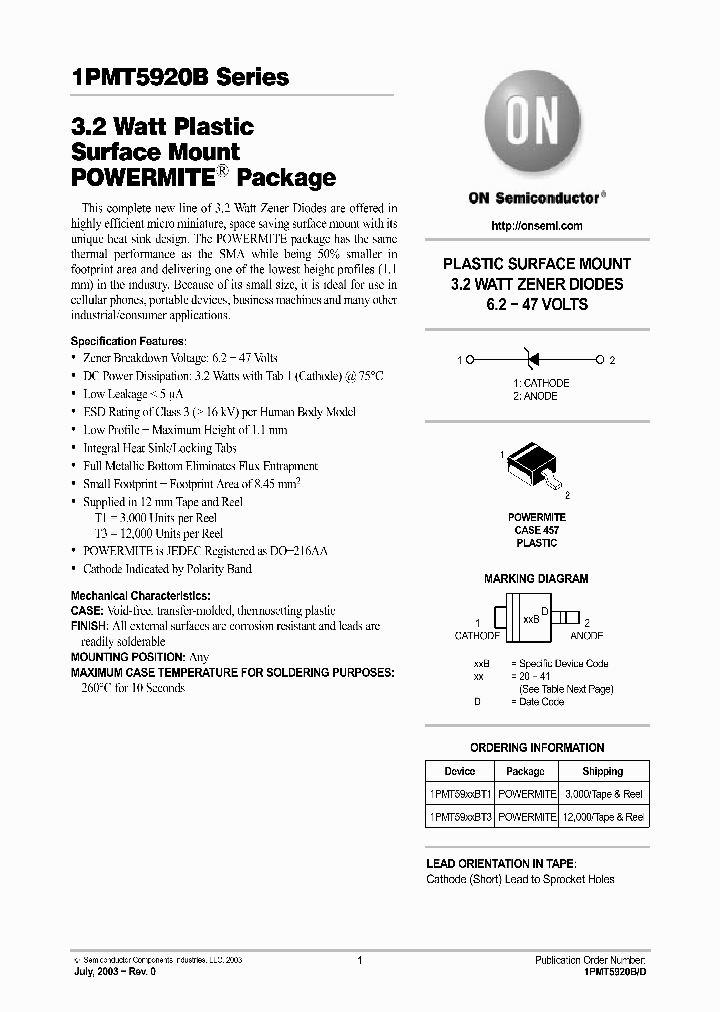 1PMT5922BT1_621520.PDF Datasheet