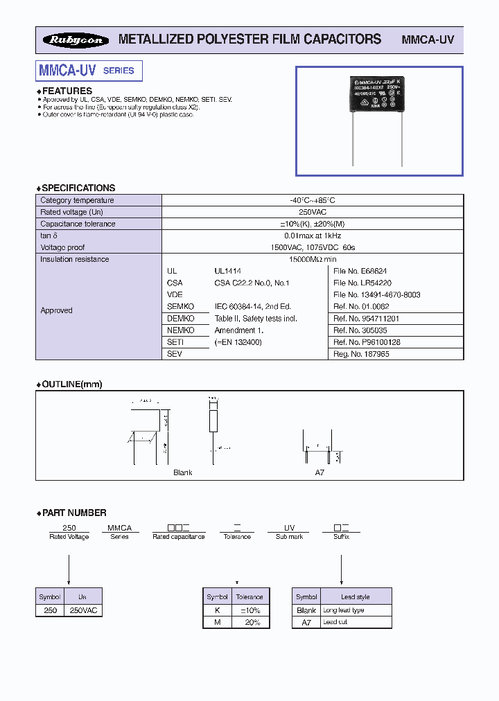 250MMCA103KUV_623515.PDF Datasheet