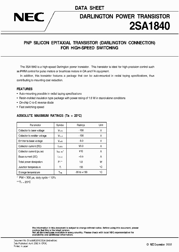 2SA1840_560252.PDF Datasheet