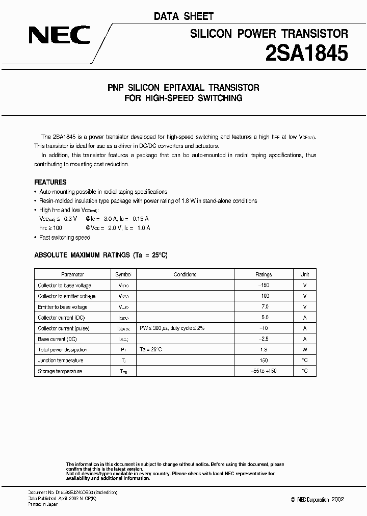 2SA1845_560255.PDF Datasheet