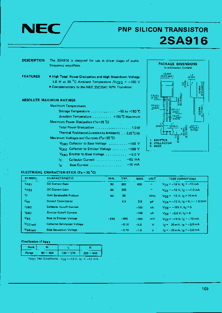 2SA916_776590.PDF Datasheet