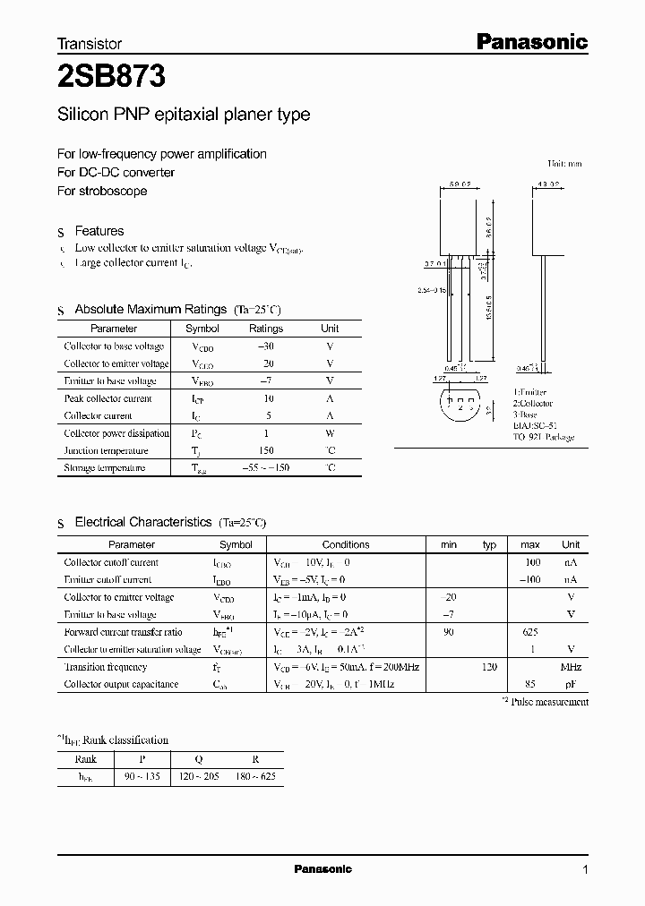 2SB873_6964.PDF Datasheet