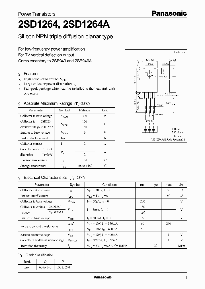 2SD1264_158812.PDF Datasheet
