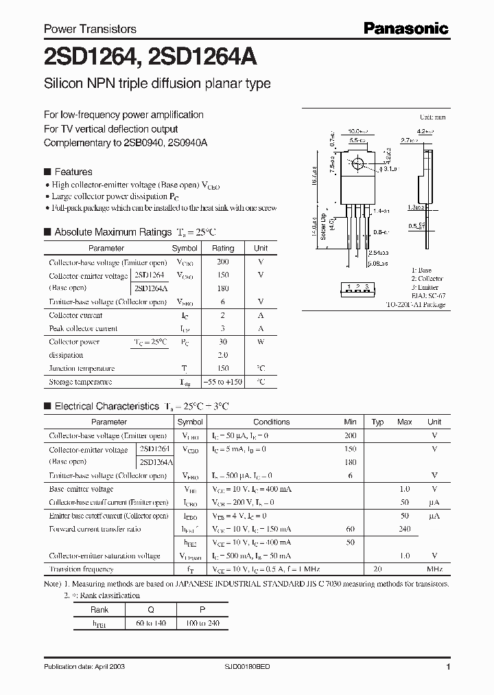 2SD1264A_634688.PDF Datasheet