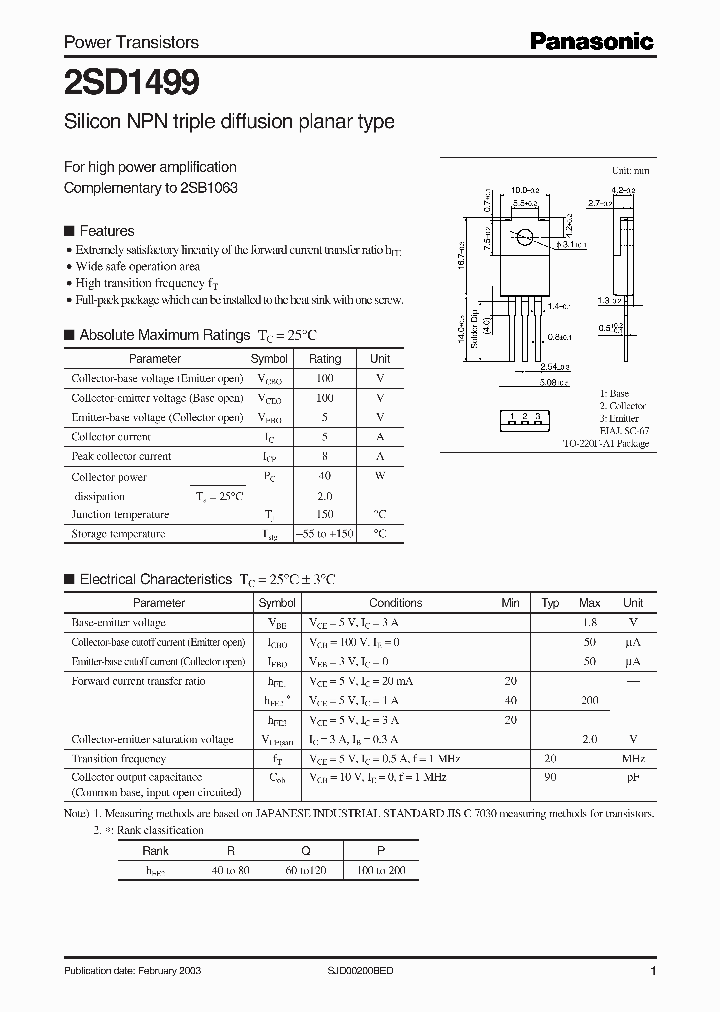 2SD1499_634648.PDF Datasheet