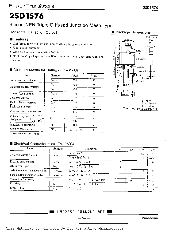 2SD1576_777531.PDF Datasheet