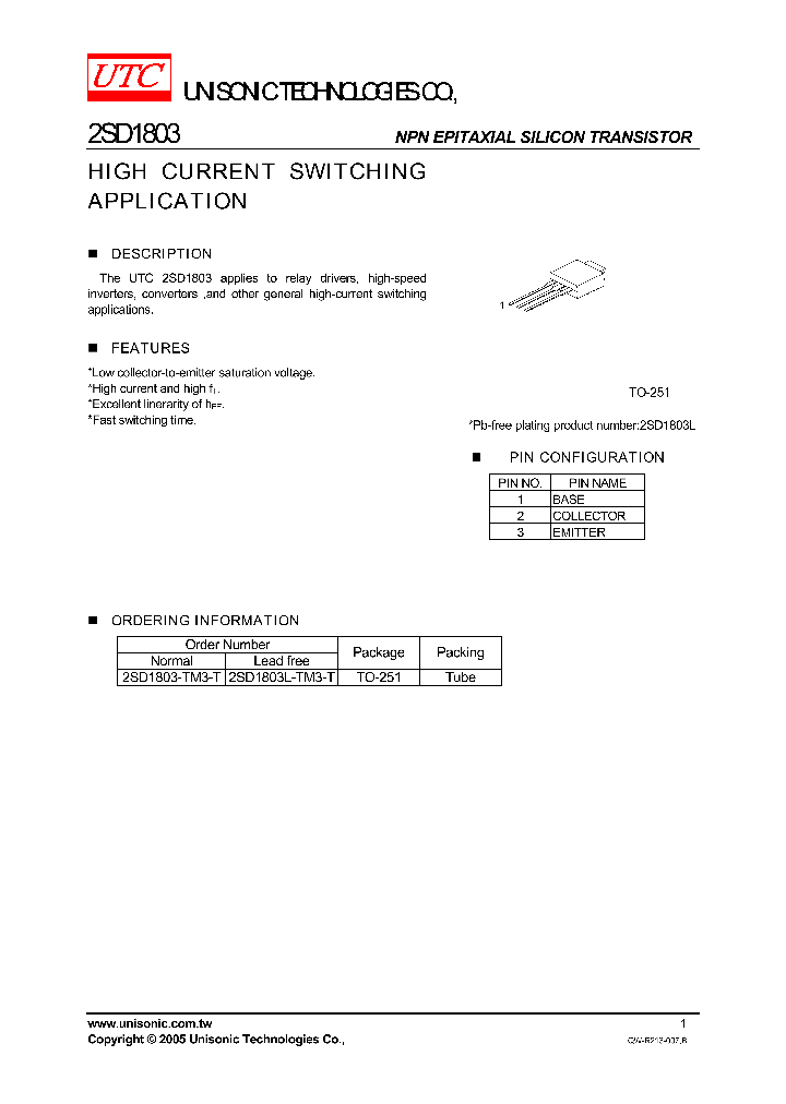 2SD1803-TM3-T_749688.PDF Datasheet