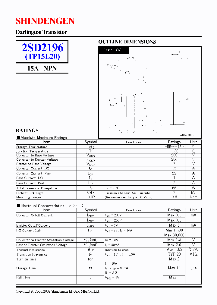2SD2196_605088.PDF Datasheet