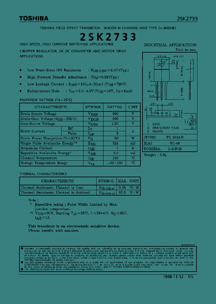 2SK2733_601037.PDF Datasheet