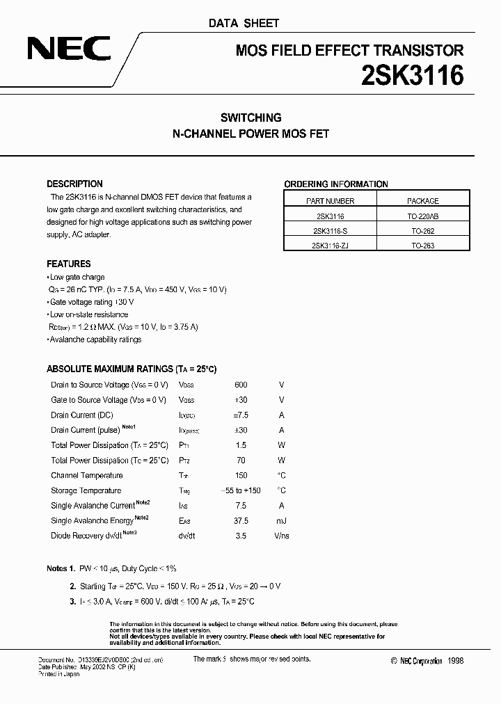 2SK3116-ZJ_769946.PDF Datasheet