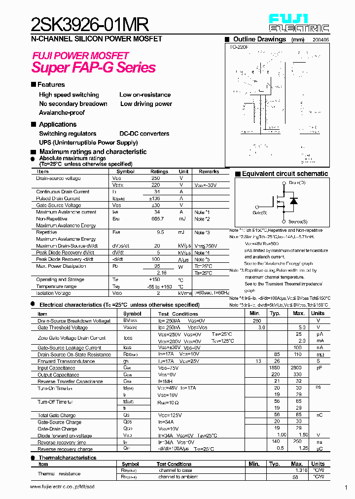 2SK3926-01MR_765835.PDF Datasheet