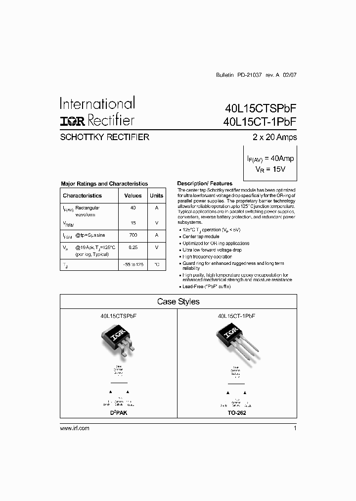 40L15CTSPBF_710206.PDF Datasheet