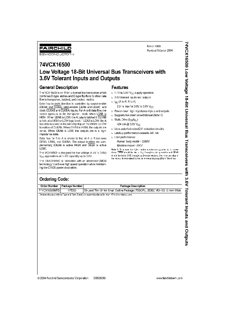 74VCX1650004_721602.PDF Datasheet