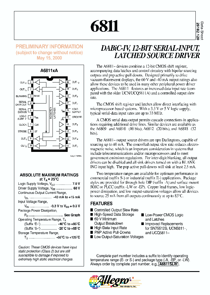 A6811SLW_416266.PDF Datasheet
