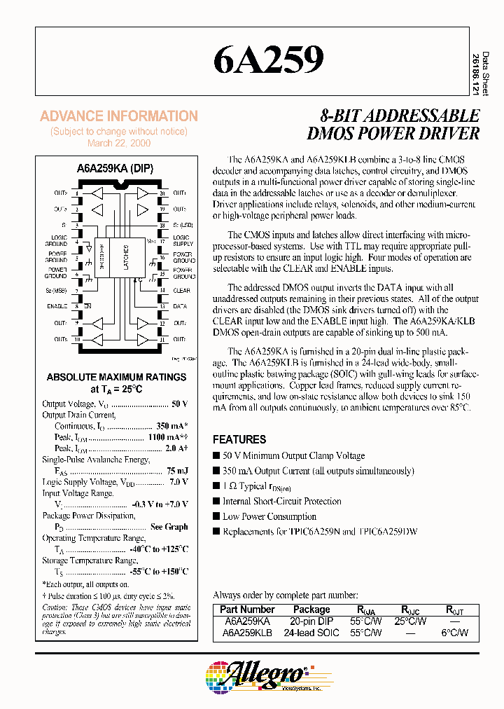 A6A259KLB_605661.PDF Datasheet