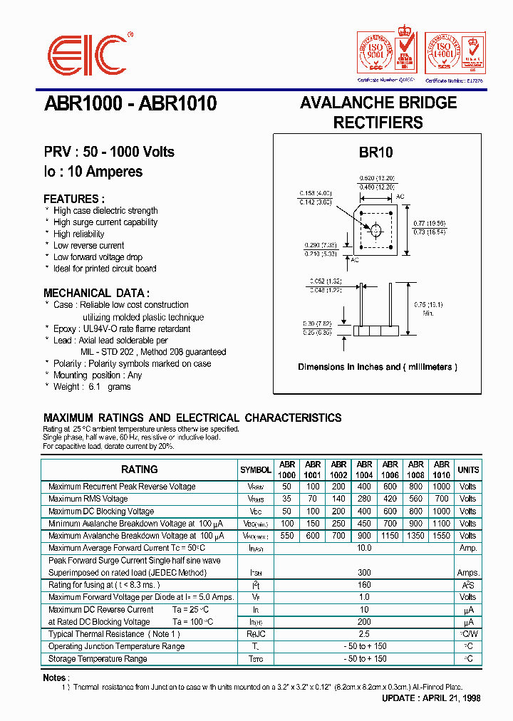 ABR1010_412169.PDF Datasheet